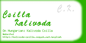 csilla kalivoda business card